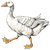 Cartoon Goose Skeleton Vinyl Car Decal Sticker – Waterproof & UV-Resistant 6.826666666666667"