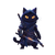 Ninja Cat V15 Vinyl Car Decal Sticker – Waterproof & UV-Resistant 3.4133333333333336"