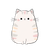 Chubby Kawaii Cat V2 Vinyl Car Decal Sticker – Waterproof & UV-Resistant 3.4133333333333336"