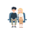 Young Couple In Theater Vinyl Car Decal Sticker – Waterproof & UV-Resistant 6.826666666666667"