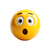 3D Smiley Surprised Vinyl Car Decal Sticker – Waterproof & UV-Resistant 3.4133333333333336"