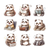 Panda Stickers Set Vinyl Car Decal Sticker – Waterproof & UV-Resistant 3.4133333333333336"