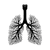Lung Logo Vinyl Car Decal Sticker – Waterproof & UV-Resistant 3.4133333333333336"