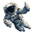 Astronaut Thumbs Up V2 Vinyl Car Decal Sticker – Waterproof & UV-Resistant 3.4133333333333336"