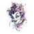 Ursula Tattoo Design Vinyl Car Decal Sticker – Waterproof & UV-Resistant 3.4133333333333336"