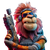 Gaming Lion Avatar Vinyl Car Decal Sticker – Waterproof & UV-Resistant 3.4133333333333336"