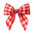 Red Gingham Bow V2 Vinyl Car Decal Sticker – Waterproof & UV-Resistant 3.4133333333333336"