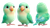 Mint-Green Parrot Vinyl Car Decal Sticker – Waterproof & UV-Resistant 5.4