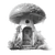 Amanita Mushroom Door Vinyl Car Decal Sticker – Waterproof & UV-Resistant 3.4133333333333336"