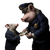Pig Cop Pays Rat Vinyl Car Decal Sticker – Waterproof & UV-Resistant 3.4133333333333336"