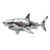 Chrome Disco Shark Vinyl Car Decal Sticker – Waterproof & UV-Resistant 3.4133333333333336"