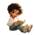 Chibi Girl Reading Vinyl Car Decal Sticker – Waterproof & UV-Resistant 6.826666666666667"