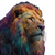 Rainbow Mane Lion Vinyl Car Decal Sticker – Waterproof & UV-Resistant 3.4133333333333336"