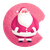 Pink Santa Claus V2 Vinyl Car Decal Sticker – Waterproof & UV-Resistant 6.826666666666667"