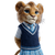 Lion In School Uniform Vinyl Car Decal Sticker – Waterproof & UV-Resistant 3.4133333333333336"