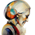 Abstract Elderly Portrait Vinyl Car Decal Sticker – Waterproof & UV-Resistant 3.4133333333333336"