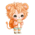 Chibi Lion Student Vinyl Car Decal Sticker – Waterproof & UV-Resistant 3.4133333333333336"