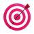 Pink Target Arrow Vinyl Car Decal Sticker – Waterproof & UV-Resistant 3.4133333333333336"