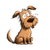 Dog Eating Chocolate Vinyl Car Decal Sticker – Waterproof & UV-Resistant 3.4133333333333336"