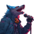 Cyberpunk Werewolf Karaoke Vinyl Car Decal Sticker – Waterproof & UV-Resistant 3.4133333333333336"