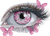 Pink Butterfly Eye Vinyl Car Decal Sticker – Waterproof & UV-Resistant 3.0933333333333333"
