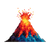 Volcano Icon V2 Vinyl Car Decal Sticker – Waterproof & UV-Resistant 6.826666666666667"