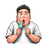 Chubby Asian Man V2 Vinyl Car Decal Sticker – Waterproof & UV-Resistant 3.6266666666666665"