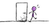 Purple Stick Figure Vinyl Car Decal Sticker – Waterproof & UV-Resistant 5.12"