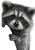 Adorable Raccoon Illustration Vinyl Car Decal Sticker – Waterproof & UV-Resistant 4.32"