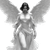 Winged Female Figure Vinyl Car Decal Sticker – Waterproof & UV-Resistant 3.4133333333333336"