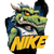 Nike Dragon Logo Vinyl Car Decal Sticker – Waterproof & UV-Resistant 3.4133333333333336"