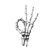 Cartoon Skeleton Hand Vinyl Car Decal Sticker – Waterproof & UV-Resistant 3.4133333333333336"