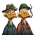 Duck Twin Brothers Vinyl Car Decal Sticker – Waterproof & UV-Resistant 3.4133333333333336"