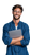 Smiling Man With Laptop V2 Vinyl Car Decal Sticker – Waterproof & UV-Resistant 4.8533333333333335"