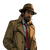 Detective In Rain Vinyl Car Decal Sticker – Waterproof & UV-Resistant 3.4133333333333336"