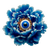 Blue Eyeball Peony Vinyl Car Decal Sticker – Waterproof & UV-Resistant 6.826666666666667"
