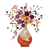 Quilled Paper Vase Vinyl Car Decal Sticker – Waterproof & UV-Resistant 3.4133333333333336"
