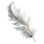 White Feather Cartoon Vinyl Car Decal Sticker – Waterproof & UV-Resistant 6.826666666666667"