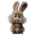 Cute Shaggy Rabbit Vinyl Car Decal Sticker – Waterproof & UV-Resistant 3.4133333333333336"