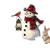 Charming Snowman Scene Vinyl Car Decal Sticker – Waterproof & UV-Resistant 3.4133333333333336"