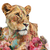 Floral Lion Portrait Vinyl Car Decal Sticker – Waterproof & UV-Resistant 6.826666666666667"