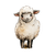 Cute Female Sheep Vinyl Car Decal Sticker – Waterproof & UV-Resistant 3.4133333333333336"