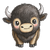 Chibi Baby Bison Vinyl Car Decal Sticker – Waterproof & UV-Resistant 6.826666666666667"