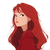 Red-Haired Girl V13 Vinyl Car Decal Sticker – Waterproof & UV-Resistant 6.826666666666667"