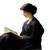 Woman Reading V3 Vinyl Car Decal Sticker – Waterproof & UV-Resistant 3.4133333333333336"