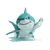 Teal Waving Shark Vinyl Car Decal Sticker – Waterproof & UV-Resistant 3.4133333333333336"