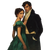 Regency Romance Couple Vinyl Car Decal Sticker – Waterproof & UV-Resistant 3.4133333333333336"