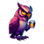 Drunk Owl Design Vinyl Car Decal Sticker – Waterproof & UV-Resistant 3.4133333333333336"