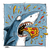 Pizza Shark V3 Vinyl Car Decal Sticker – Waterproof & UV-Resistant 6.826666666666667"