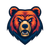 Bear Head Mascot Vinyl Car Decal Sticker – Waterproof & UV-Resistant 3.4133333333333336"